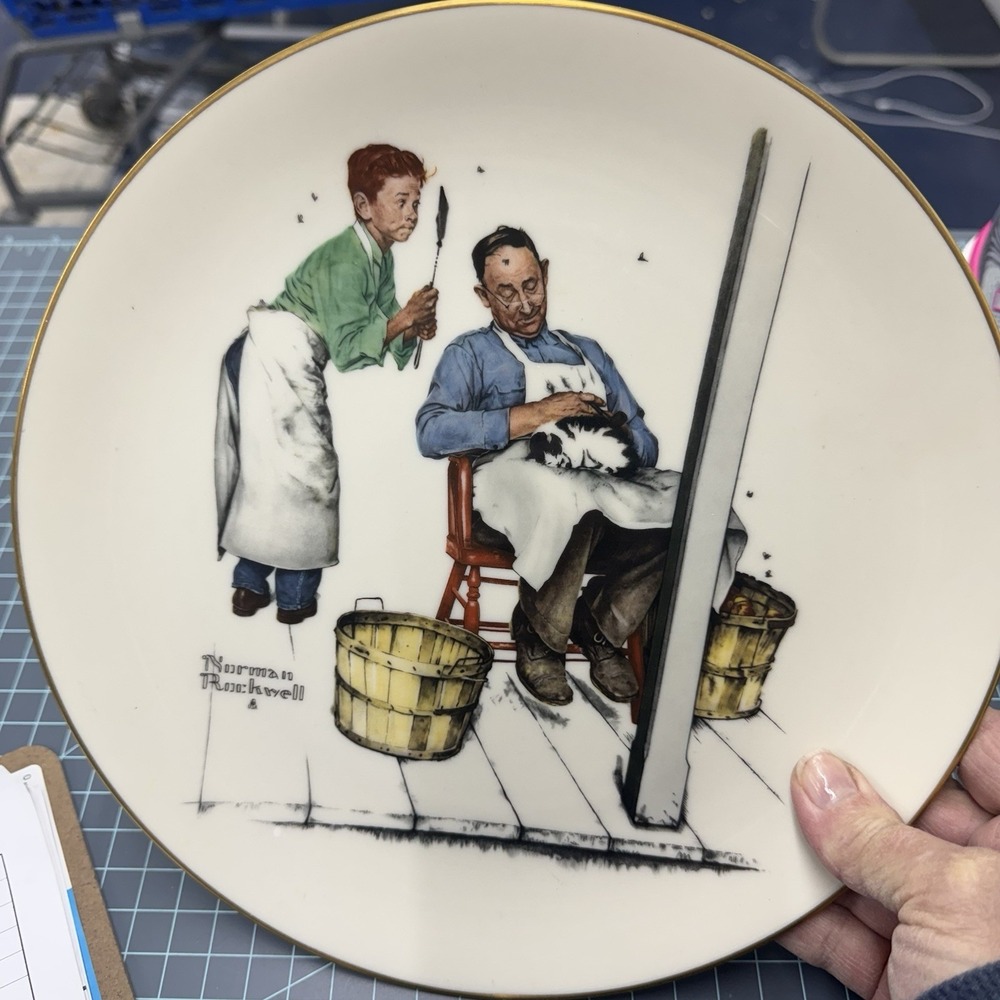 norman rockwell gorham plate 1979  Four Seasons    Summer- Swatters Rights